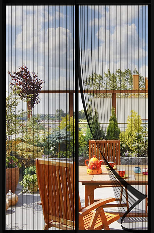 50"x80" Magnetic Screen Door - Bug-Free, Fresh Air Access, Kid & Pet Friendly