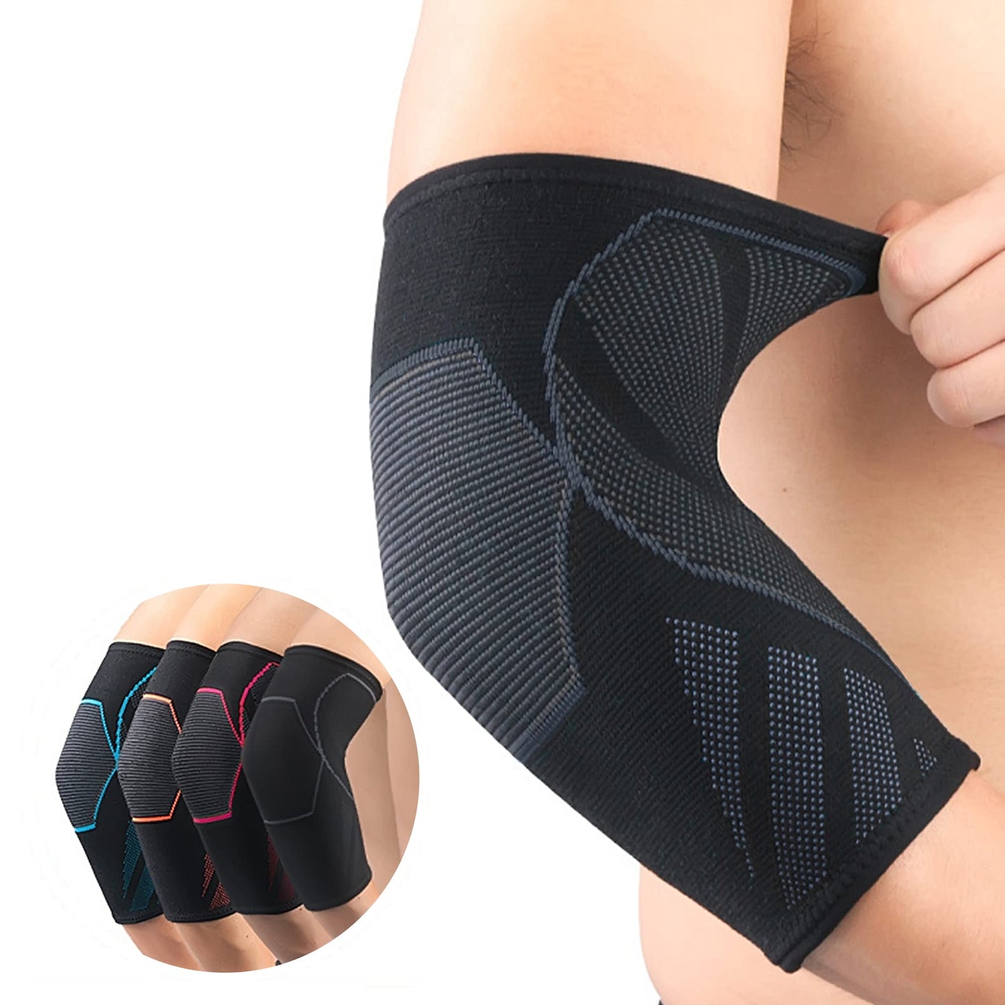 1 Pair Size Small Elbow Compression Sleeve: Tackle Tendonitis, Tennis & Golfer's Elbow - Arm Support for Weightlifting & Sports