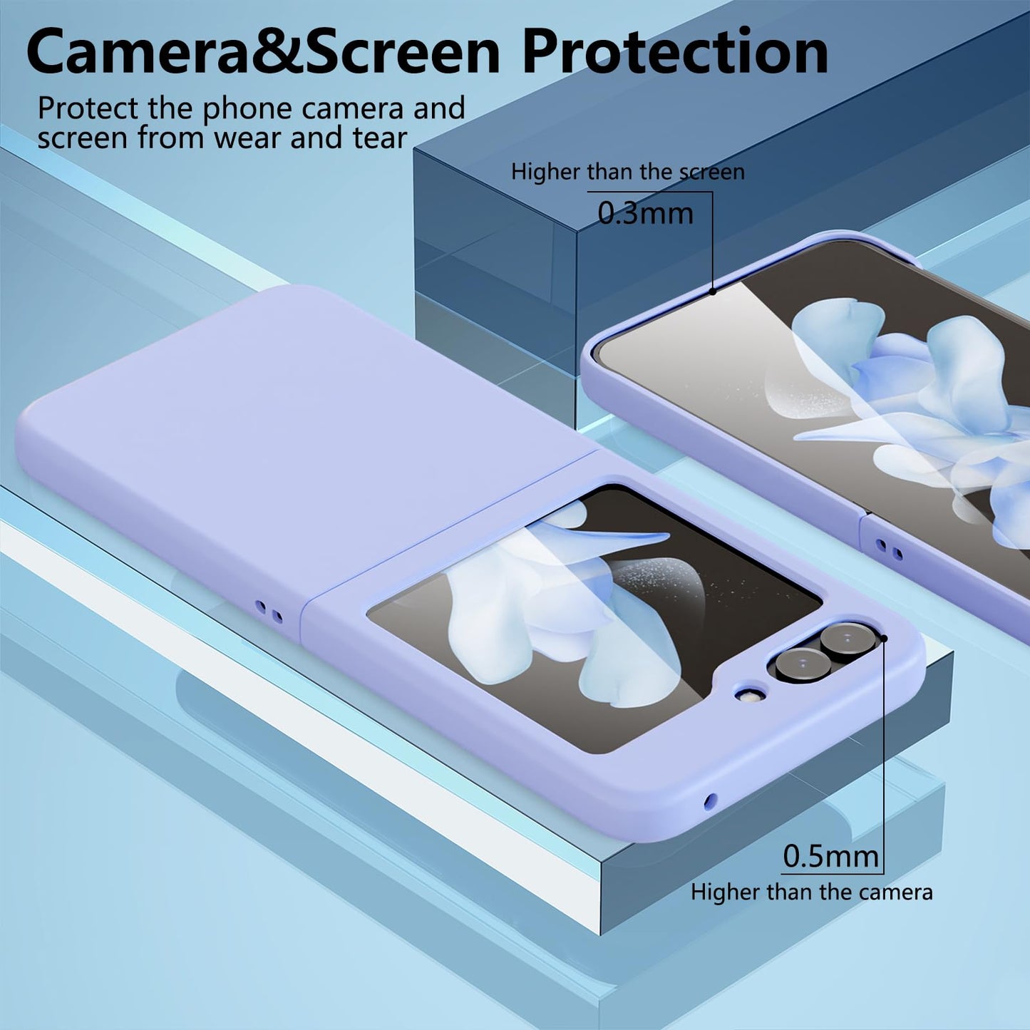 Purple Shockproof Samsung Galaxy Z Flip 5 Case