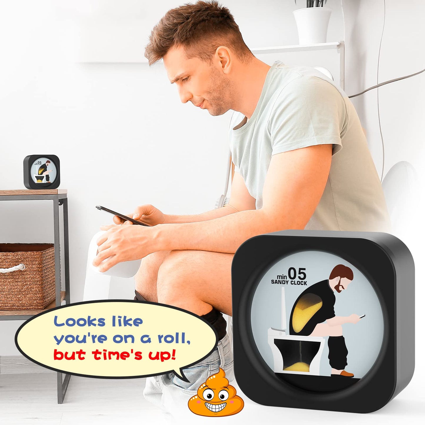Hilarious Toilet Sand Timer - Perfect Christmas & Birthday Gag Gift for Men, Dad, Husband, Boyfriend