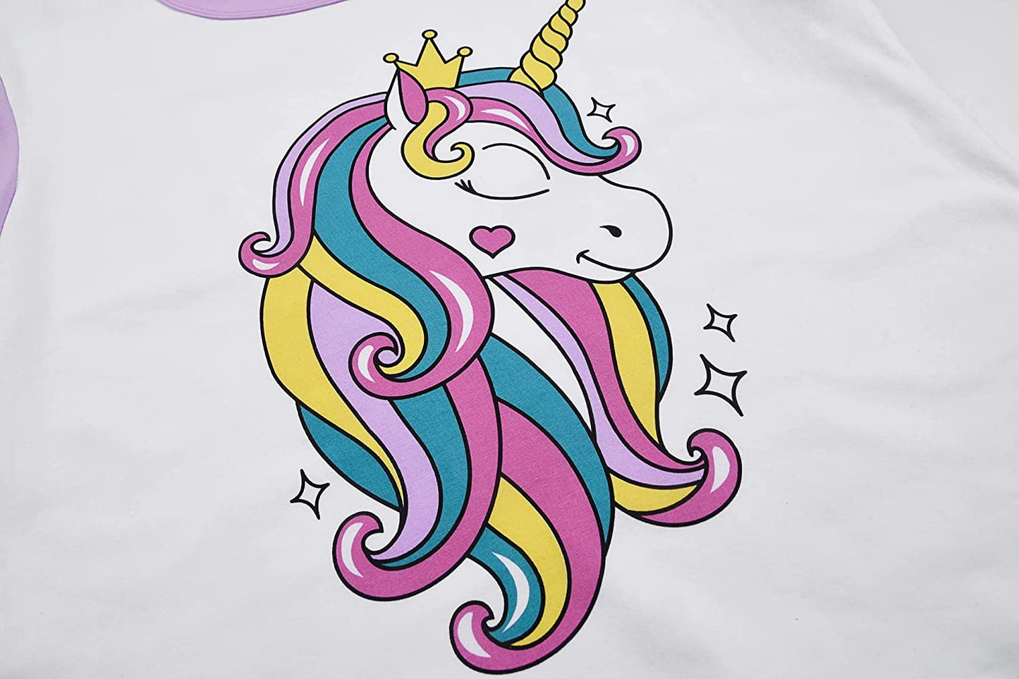 Size XS Unicorn T-Shirt & Shorts Pajamas Set
