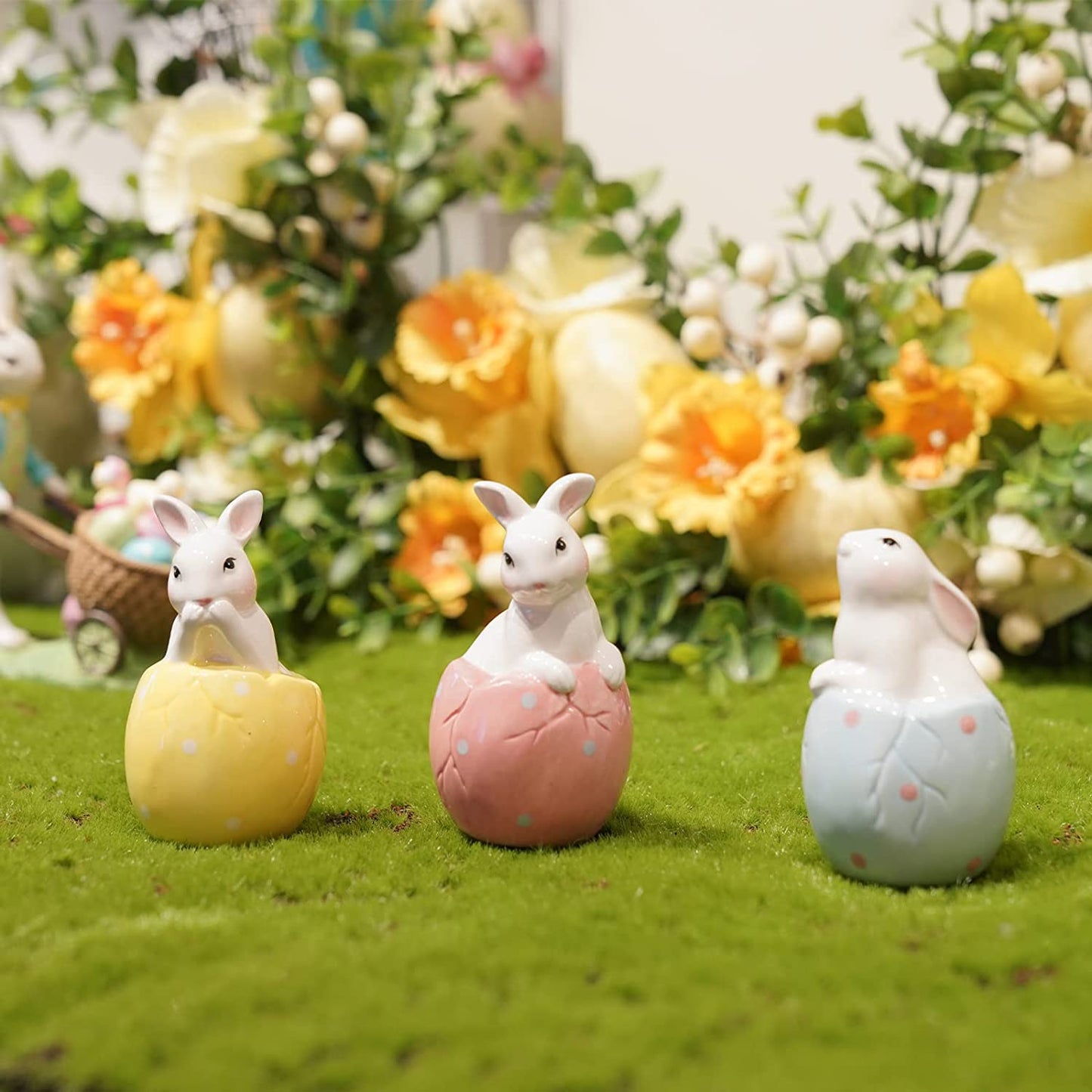 3pcs Spring Easter Bunny Egg Decorations