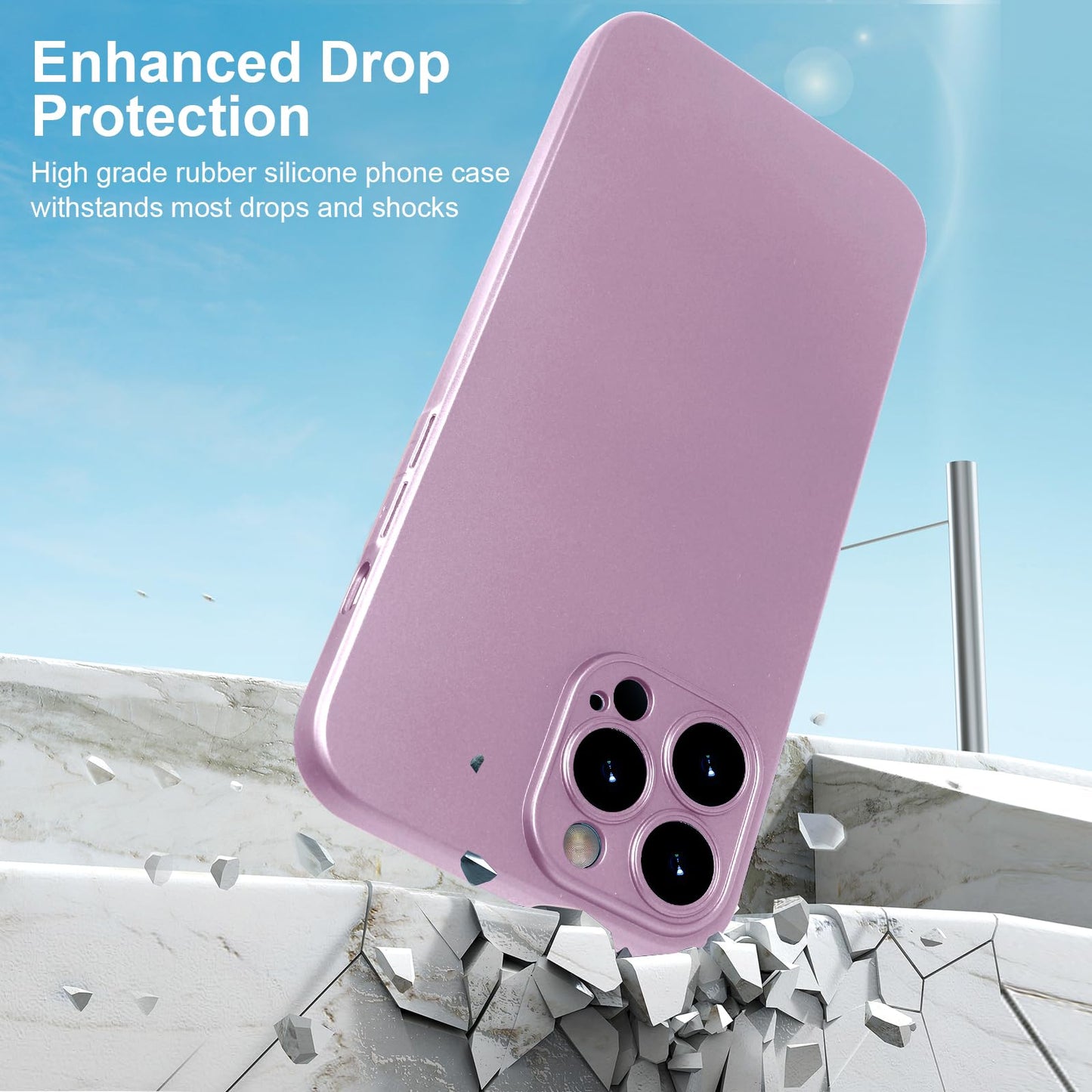 Metallic iPhone 13 Pro Max Case: Ultra-Thin, Shockproof, Wireless Charging Ready