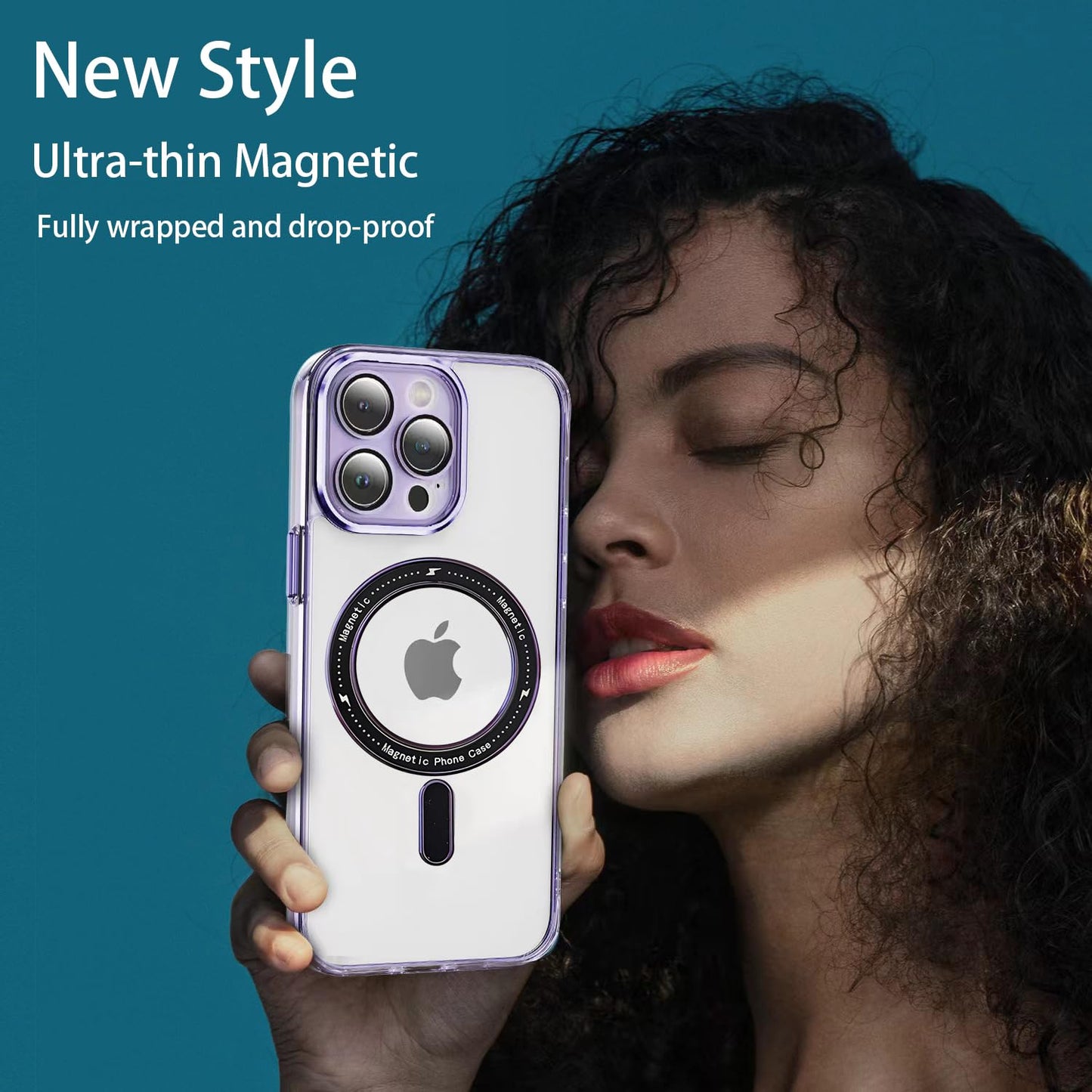 iPhone 14 Pro Magnetic Silicone Case: 6.1" Gold, MagSafe & Drop Protection