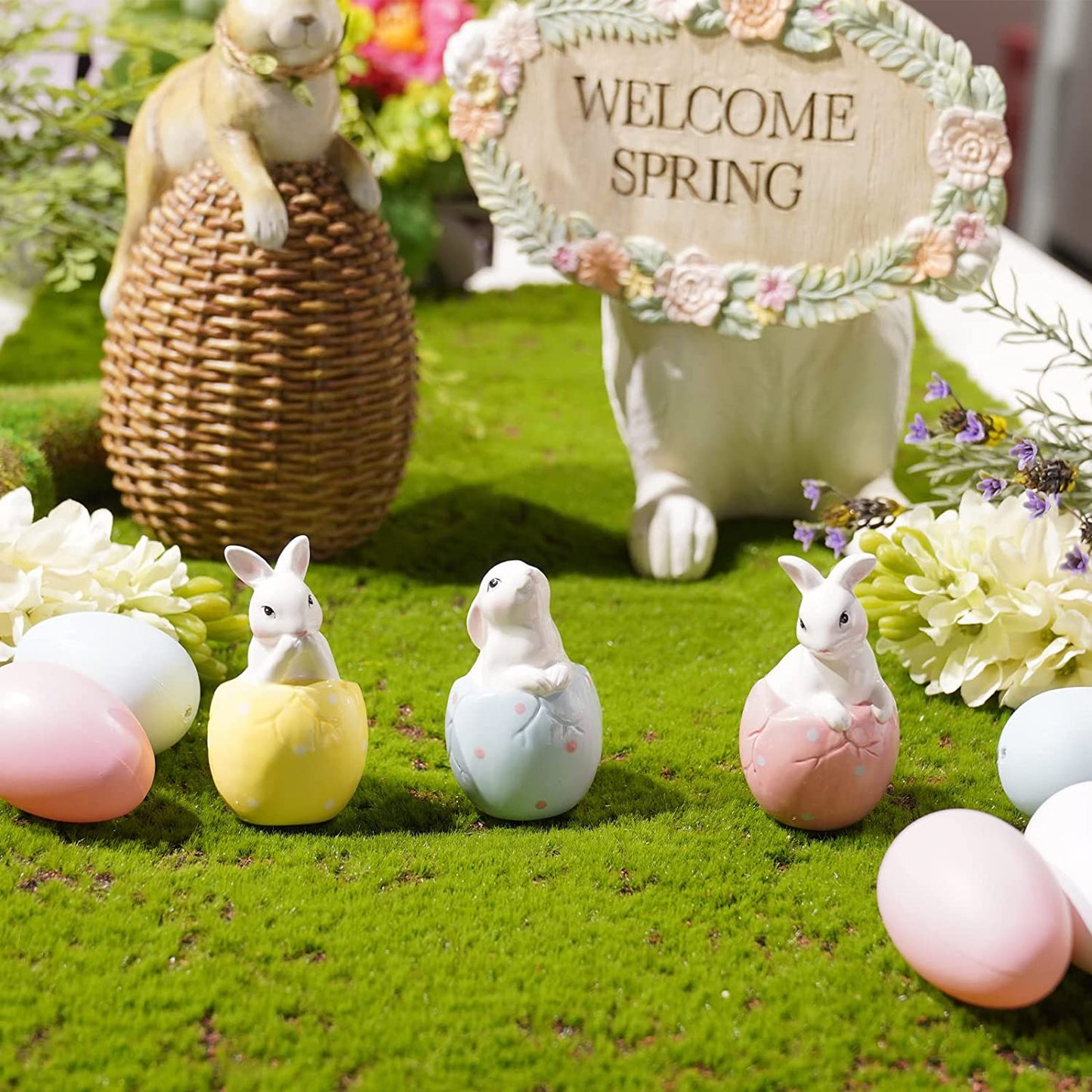 3pcs Spring Easter Bunny Egg Decorations