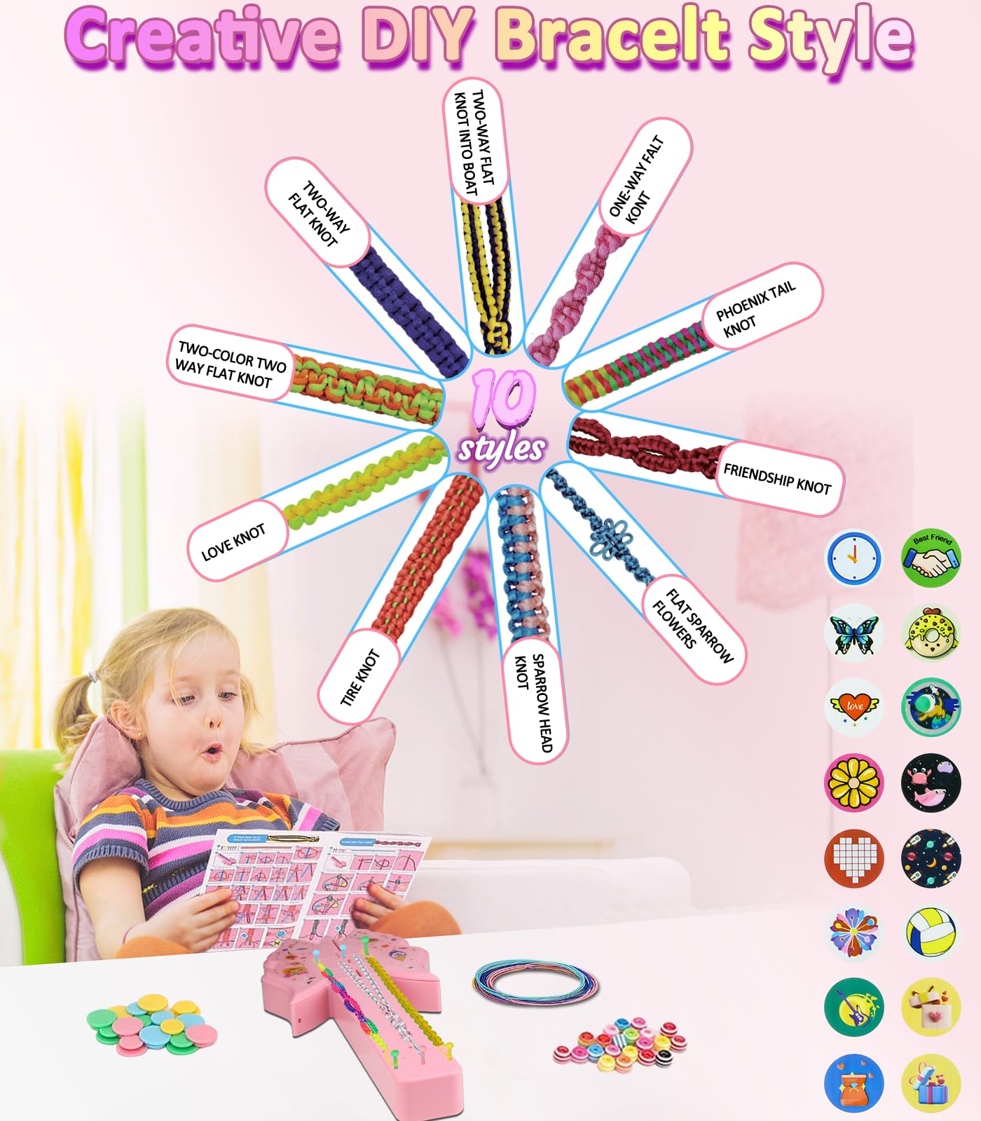 Friendship Bracelet Kit for Girls Ages 7-12 | DIY Craft & Travel Activity Set