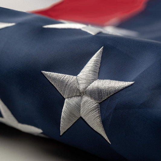 Luxury Embroidered 1x1.5 Ft American Flag with Bright Colors, Waterproof and UV-Resistant, Perfect for Outdoor Use