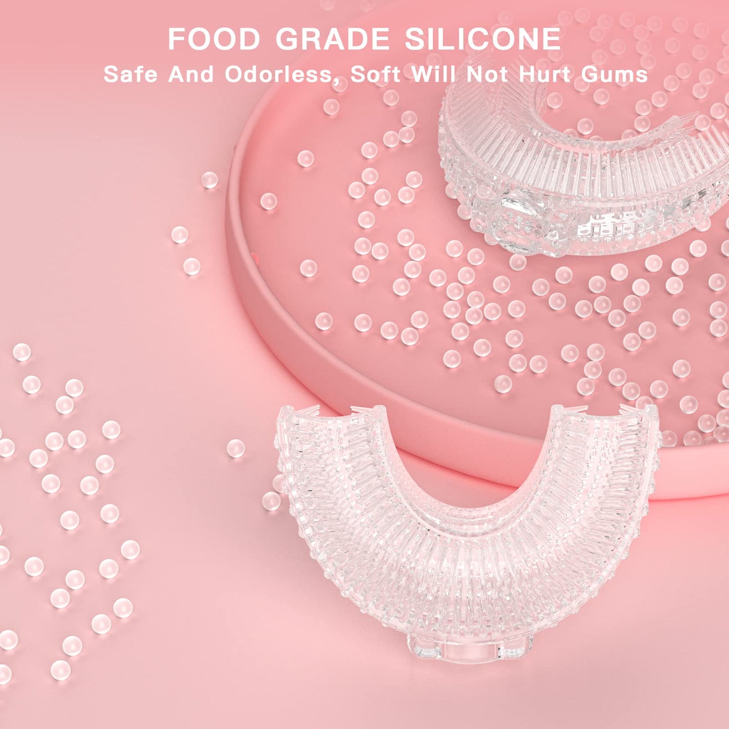Revolutionary 360-Degree Cleaning Kids Electric Toothbrush - Pink Monkey Design, IPX7 Waterproof with Smart Timer