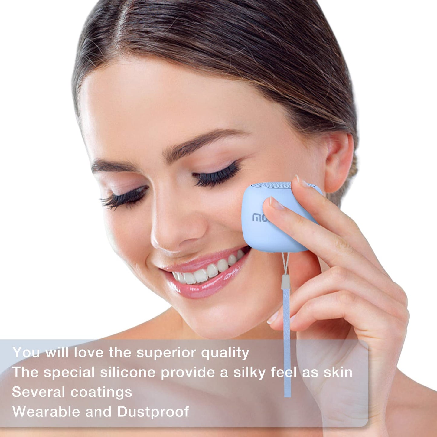 Compact Bluetooth 5.0 Speaker with HD Sound, TWS Pairing & Built-in Mic (Blue)