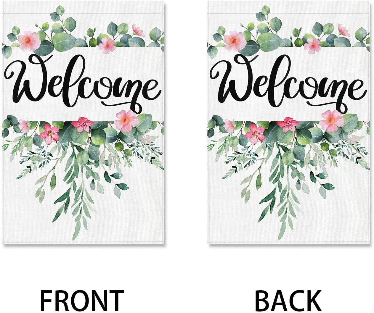 12"x18" Spring Flowers "Welcome" Yard/Garden Flag