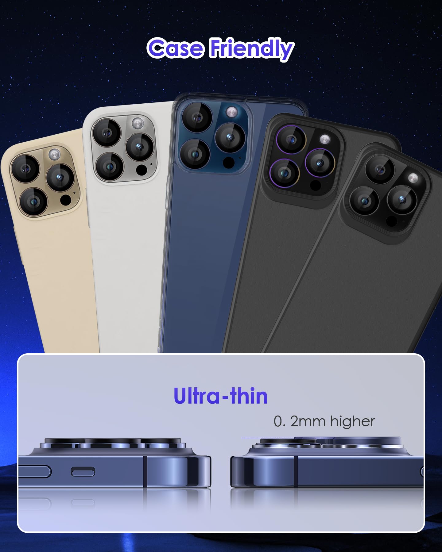 Ultimate Protection for Your iPhone 15 Pro/Pro Max Camera Lens: Discover the Resilience of 9H Tempered Glass Combined with an Acrylic and Aluminium Alloy Ring in Classic Black