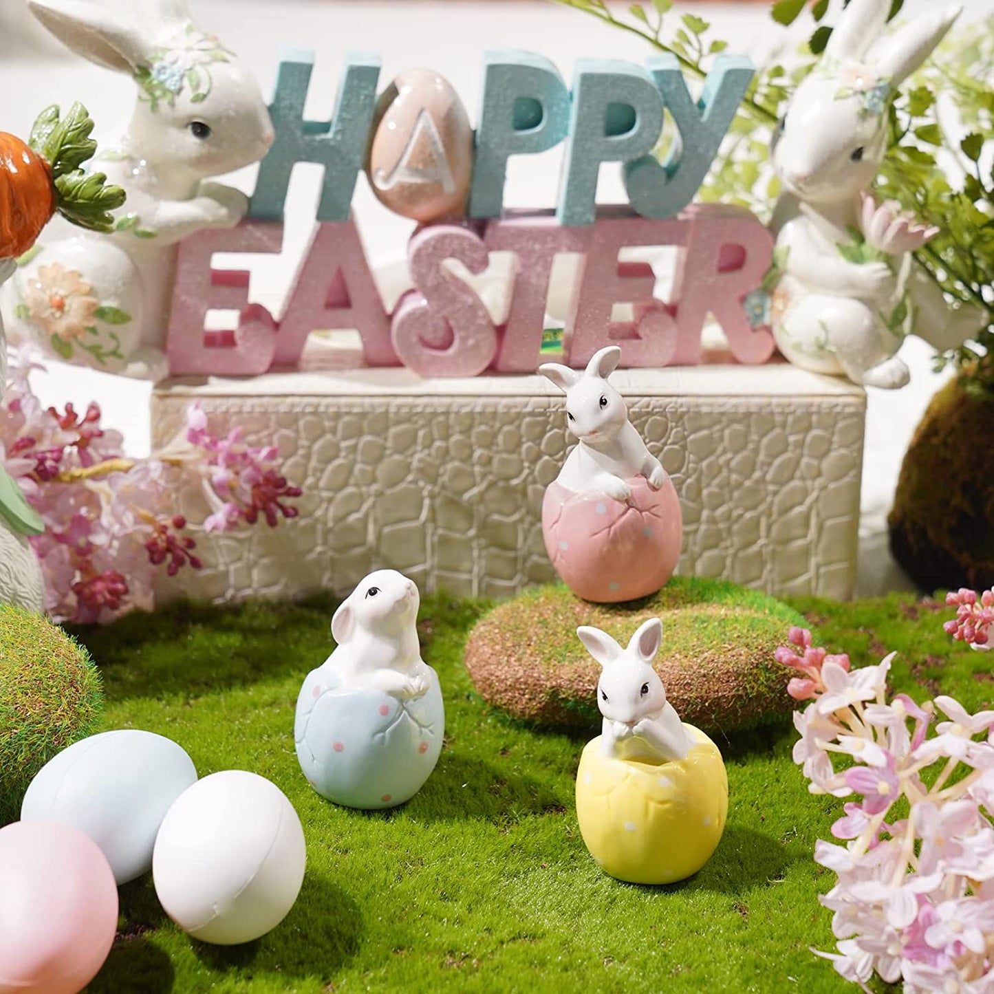 3pcs Spring Easter Bunny Egg Decorations