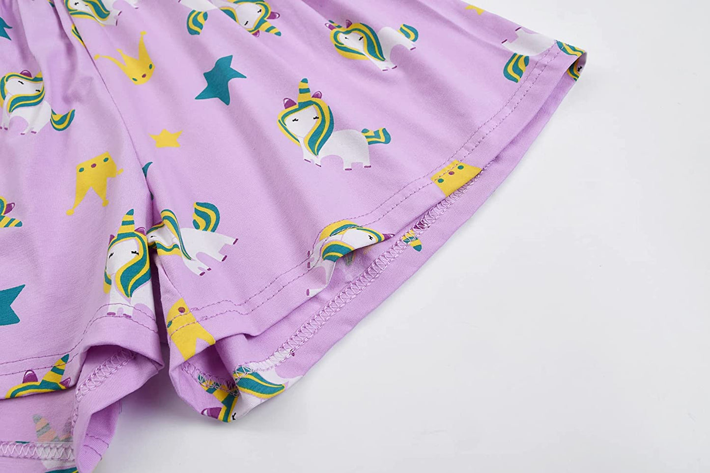 Size XS Unicorn T-Shirt & Shorts Pajamas Set