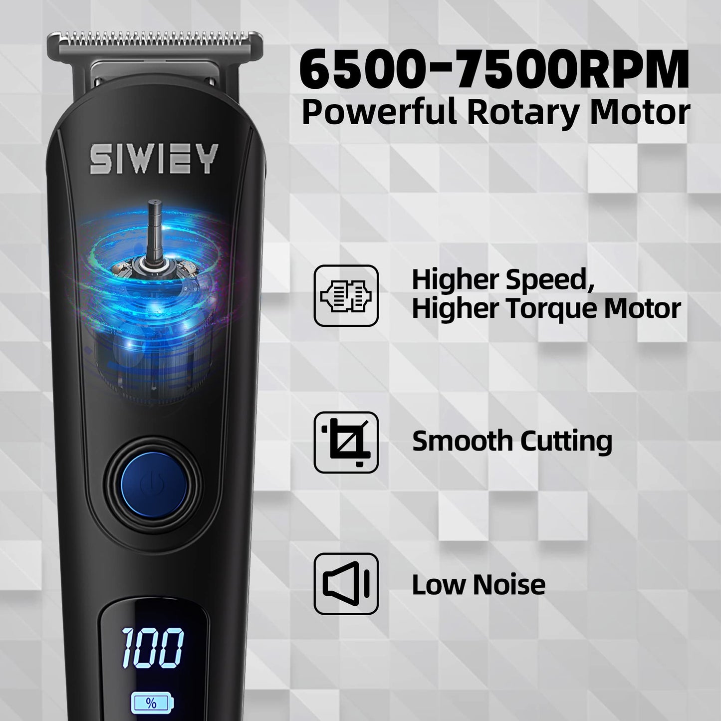 5-in-1 Hair Clipper & Beard Trimmer Kit: IPX6 Waterproof, LED Display, Low Noise