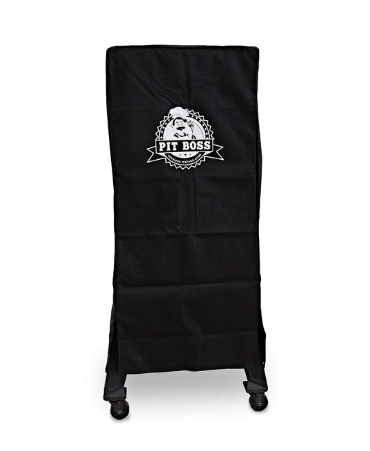 Pit Boss 73350 Vertical Electric Smoker Cover, 3 Series - Black, Heavy-Duty Polyester & PVC, Weather-Resistant, Custom Fit for Models 77320, 77232, 10947, 10772