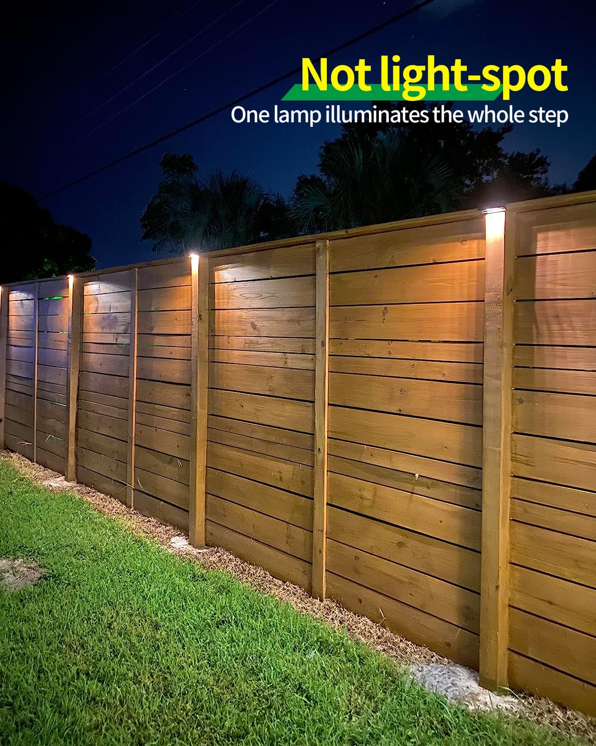 6-Pack Solar Deck Lights Outdoor: 7-Color LED Waterproof Step & Poolside Lights