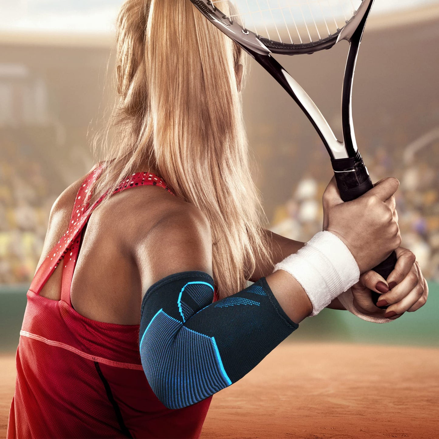 1 Pair Size Small Elbow Compression Sleeve: Tackle Tendonitis, Tennis & Golfer's Elbow - Arm Support for Weightlifting & Sports