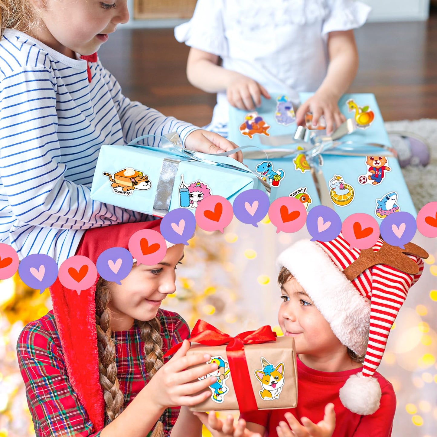 300 Pcs Cute Animal & Food Vinyl Stickers Pack for Water Bottles - Perfect for Kids, Teens & Students