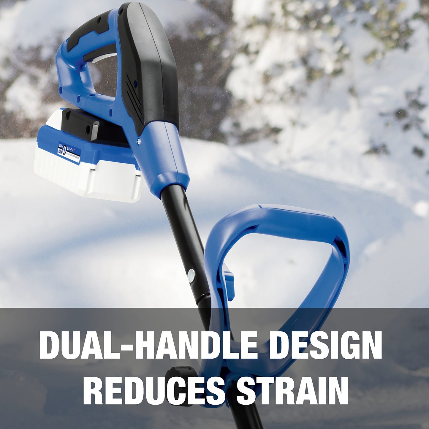Snow Joe 24V-SS13-TV1 24-Volt IONMAX Cordless Snow Shovel Bundle with 4.0-Ah Battery, Charger, Cover, & Ice Dozer - Lightweight, Gas-Free Snow Clearing for Walkways, Driveways, Decks, and Sidewalks