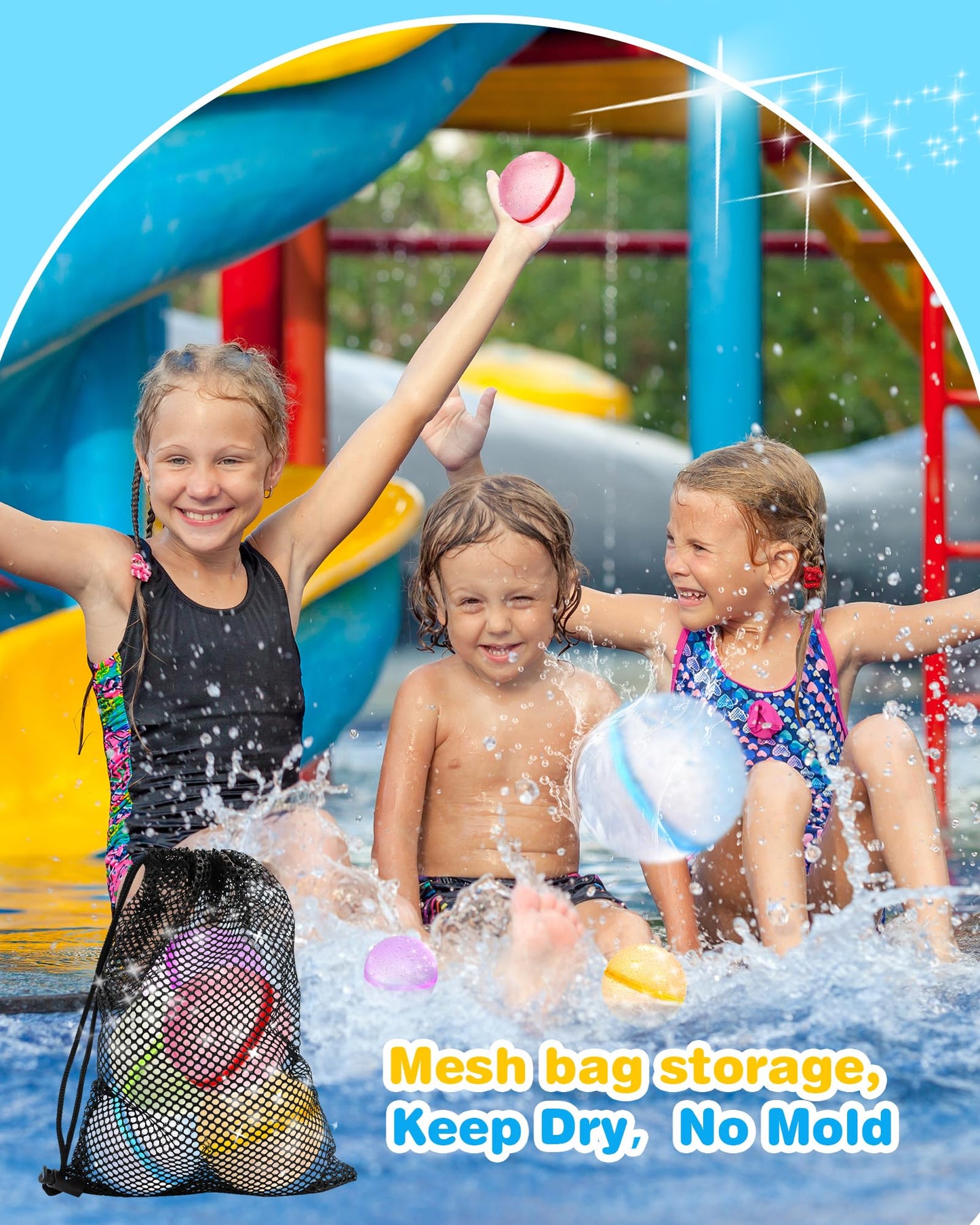 8pk Reusable Magnetic Quick Fill Self Sealing Water Balloons