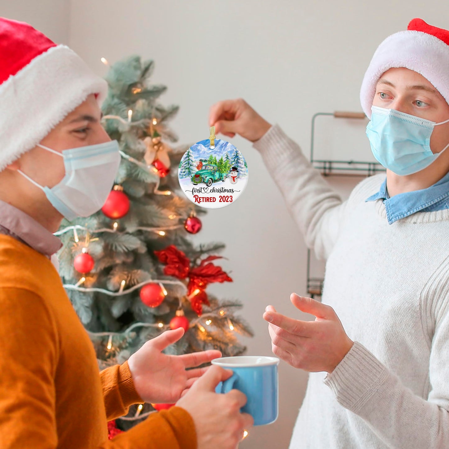 Celebrate 2023 Retirement with Unique Two-Side Printed Christmas Ornaments – Perfect Gift for Retirees