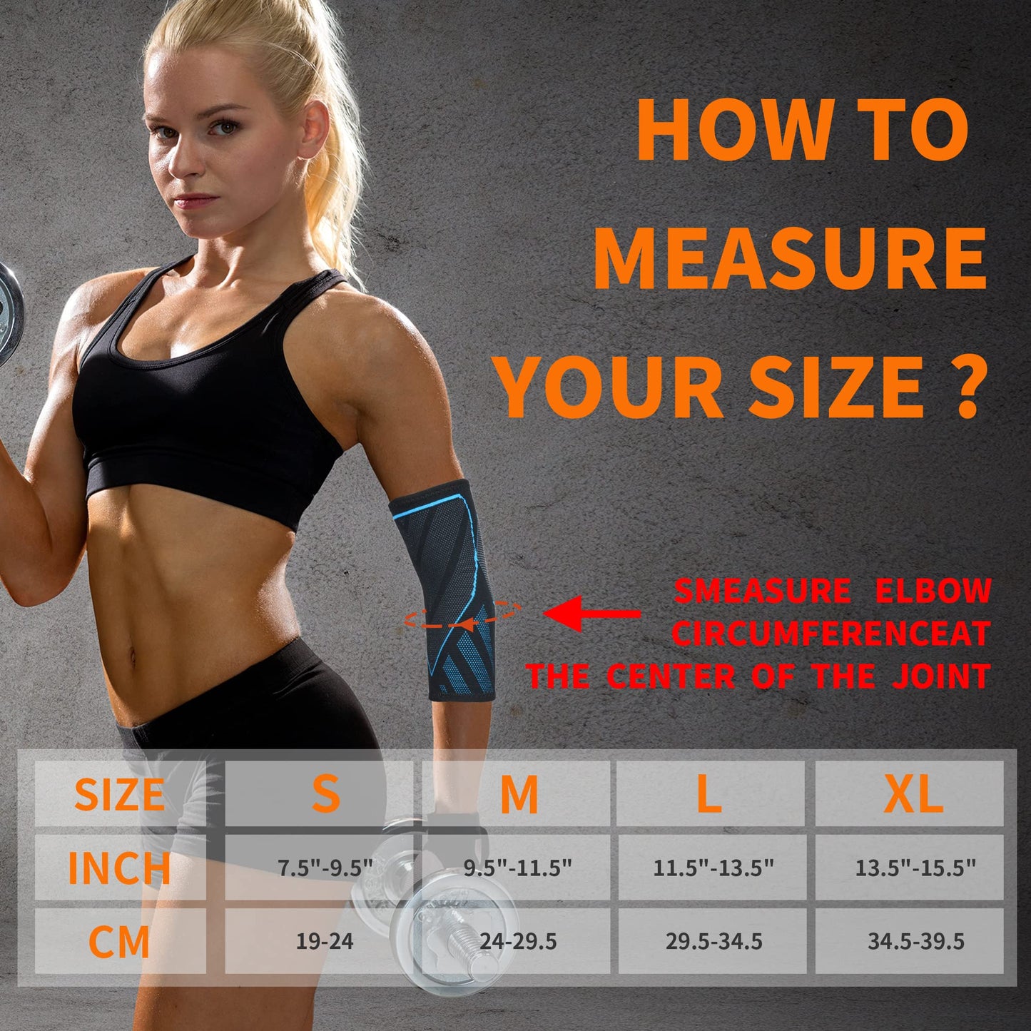 1 Pair Size Small Elbow Compression Sleeve: Tackle Tendonitis, Tennis & Golfer's Elbow - Arm Support for Weightlifting & Sports