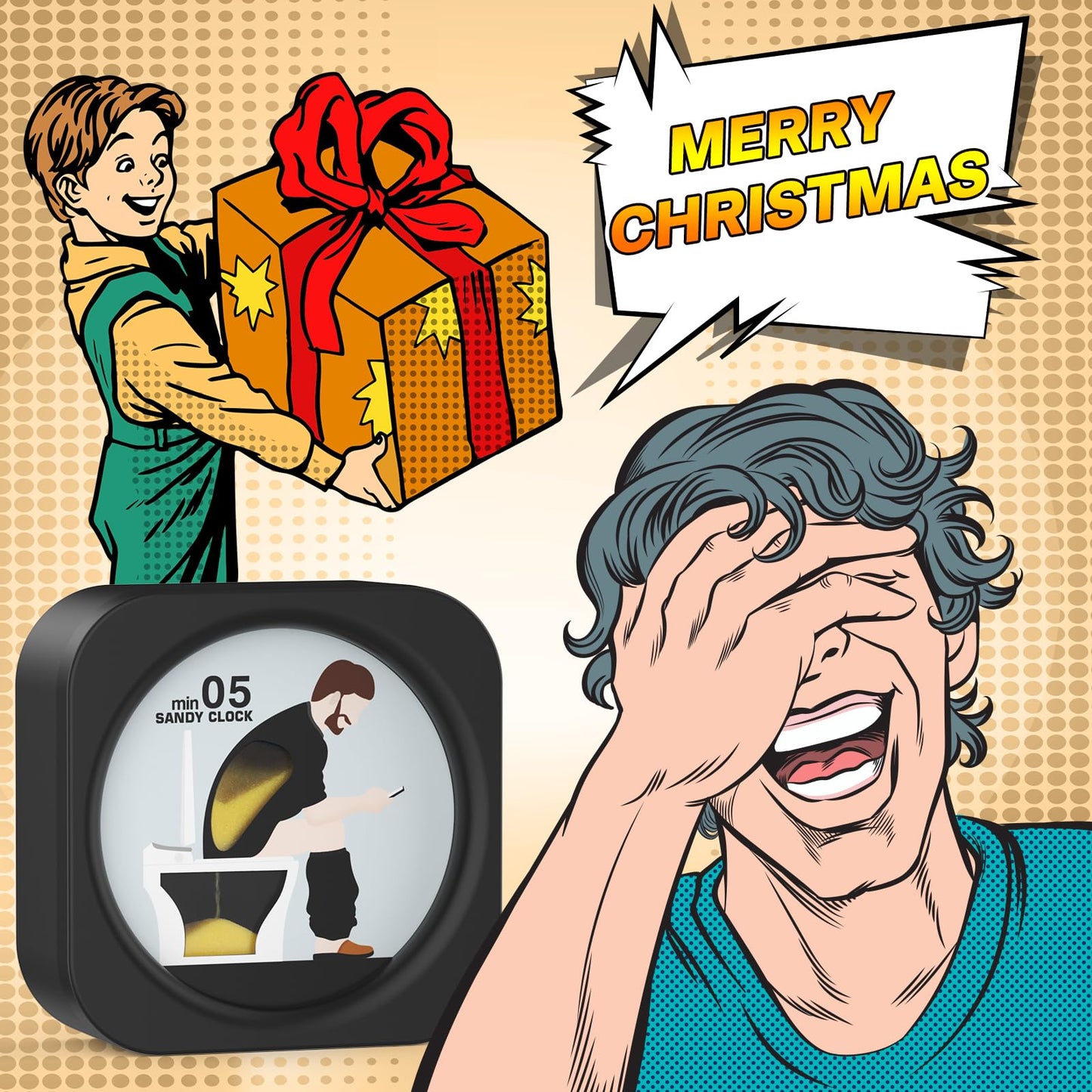 Hilarious Toilet Sand Timer - Perfect Christmas & Birthday Gag Gift for Men, Dad, Husband, Boyfriend