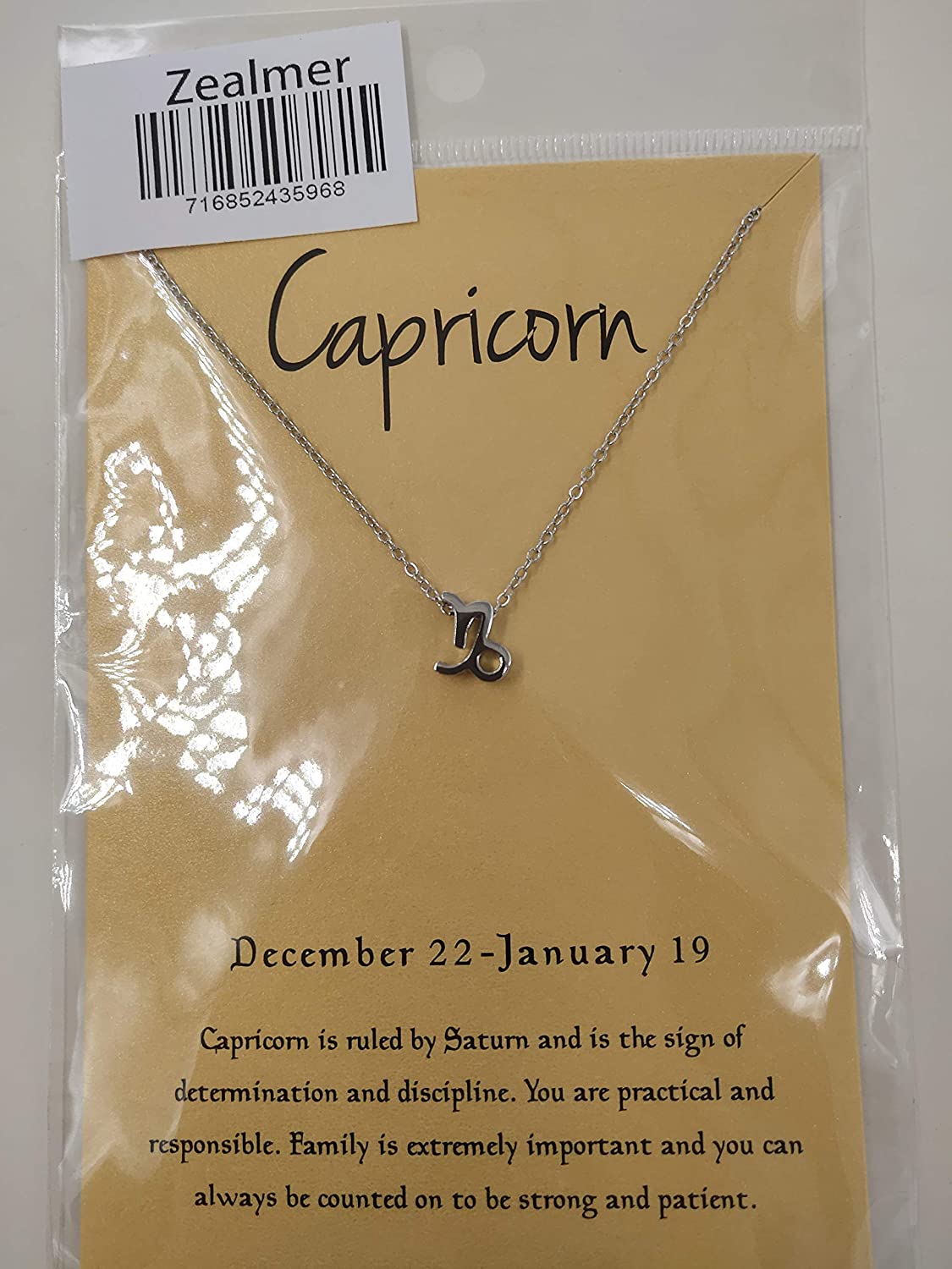 18" Silver Plated Capricorn Pendant Necklace