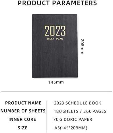 GuaziV Planner 2023-2024, Monthly & Weekly & Daily Planner to Increase Productivity, A5 Day Business Work Planners for Men Women (3 Colors Available Grey, Teal, Pink)