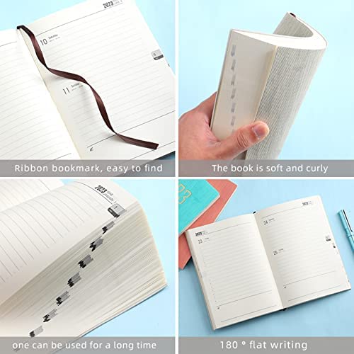 GuaziV Planner 2023-2024, Monthly & Weekly & Daily Planner to Increase Productivity, A5 Day Business Work Planners for Men Women (3 Colors Available Grey, Teal, Pink)