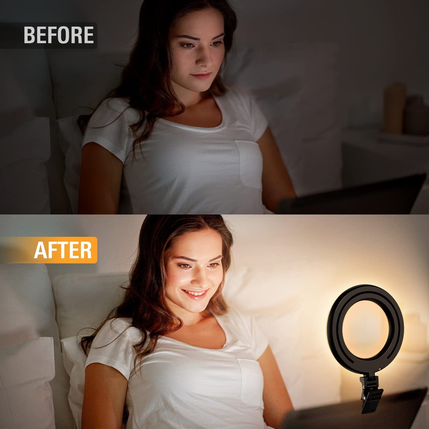 6.5" Clip-On Video Conference Ring Light for Zoom/Remote Working/Live Streaming