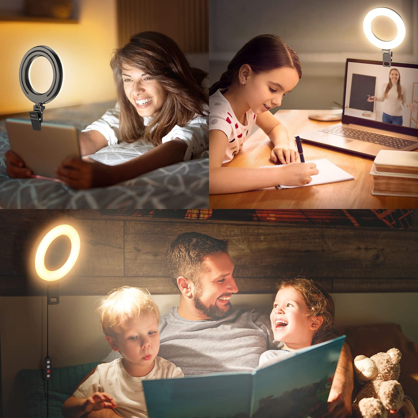 6.5" Clip-On Video Conference Ring Light for Zoom/Remote Working/Live Streaming